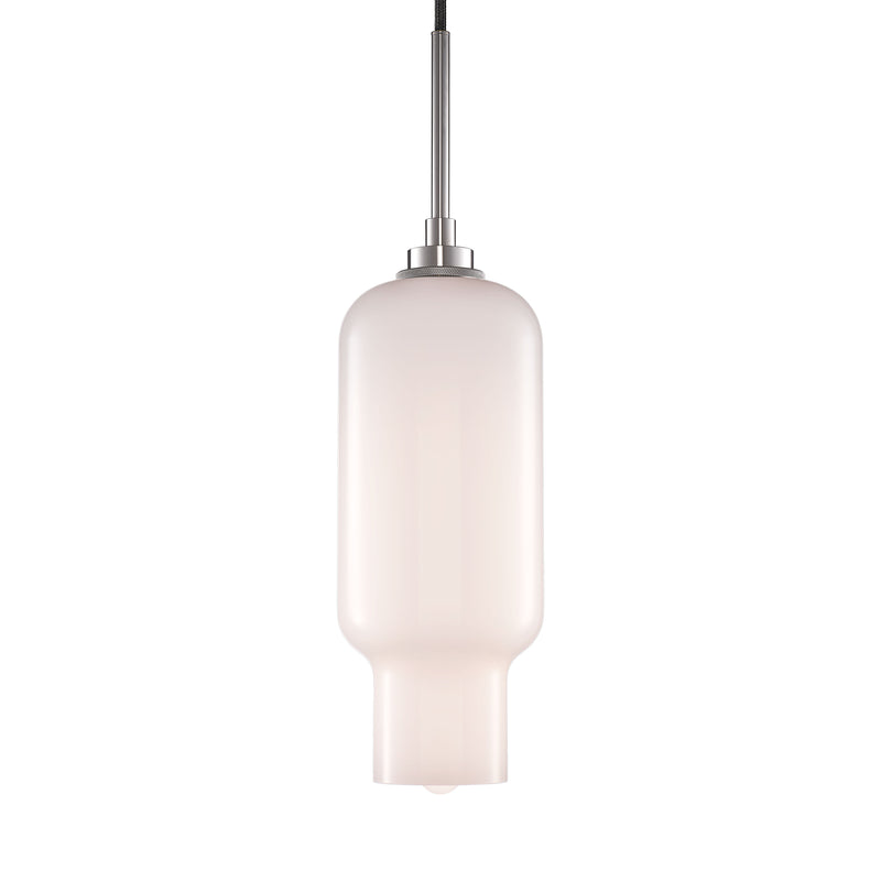 Opaline Pharos Pendant Light with Polished Nickel Luxe Cord Set