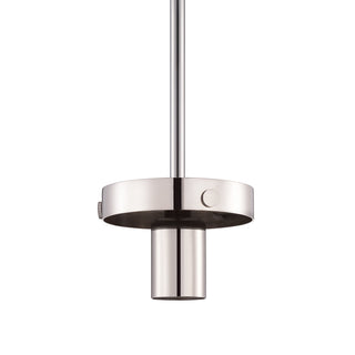 5' Luxe Polished Nickel Glass Holder Rigid Stem