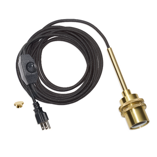 24' Luxe Satin Brass Swag Cord Set with Dimmer (120V)