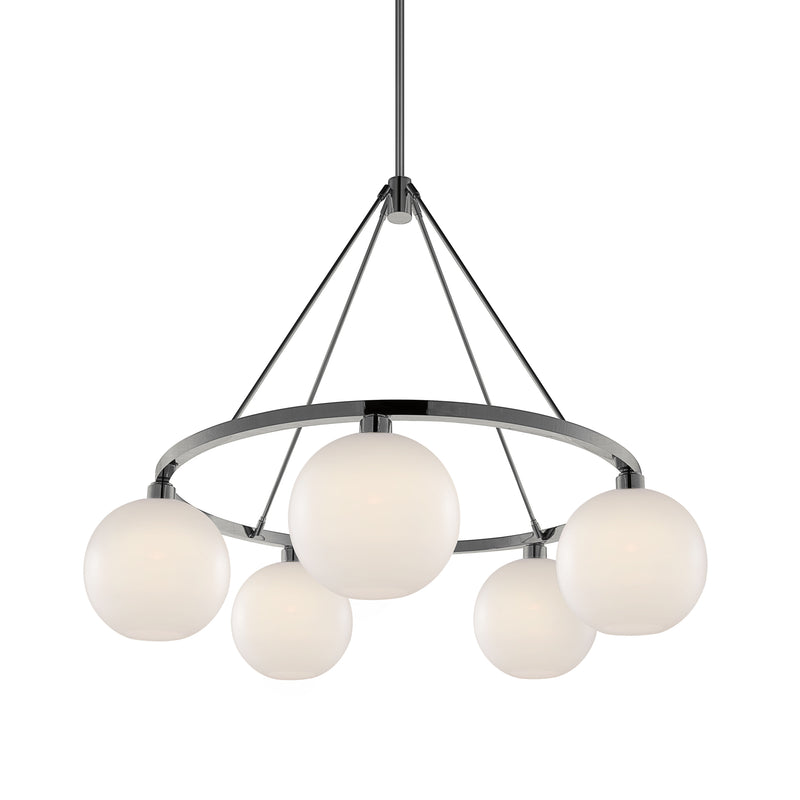 Brushed Nickel Ketra-Ready Solitaire Opalia Chandelier