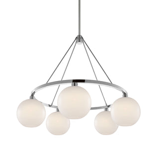 Polished Nickel Ketra-Ready Solitaire Opalia Chandelier