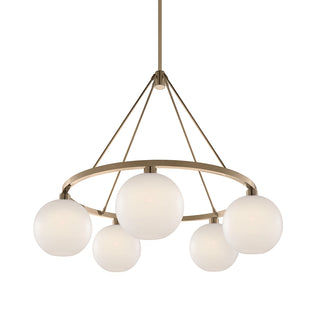 Satin Brass Ketra-Ready Solitaire Opalia Chandelier