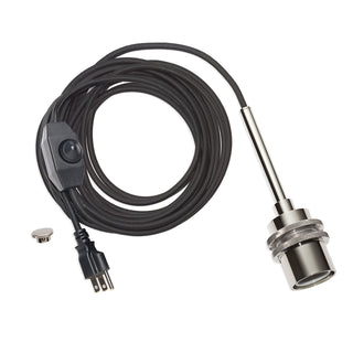 24' Luxe Polished Nickel Swag Cord Set with Dimmer (120V)