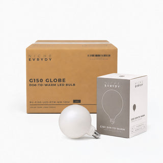 G150 Dim-to-Warm Matte White Globe LED Bulbs