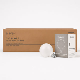 G30 Dim-to-Warm Matte White Globe LED Bulbs