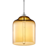 Amber Bell Jar Pendant Light