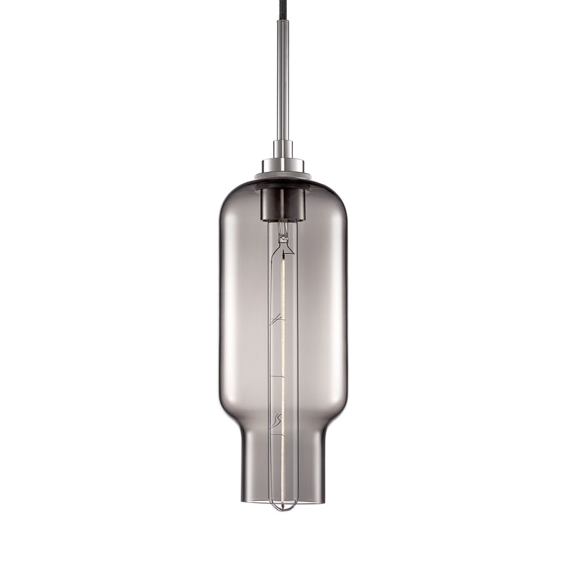 Gray Pharos Pendant Light with Polished Nickel Luxe Cord Set
