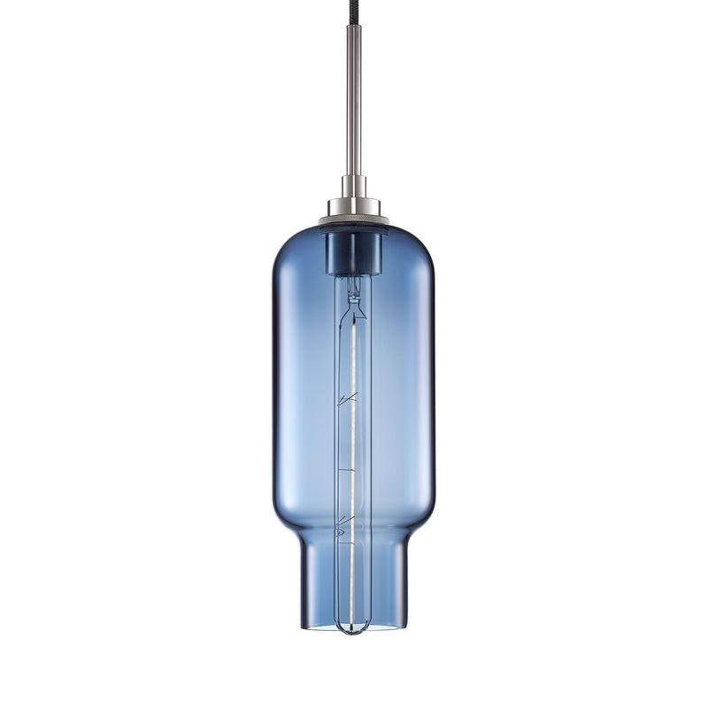 Sapphire Pharos Pendant Light with Polished Nickel Luxe Cord Set