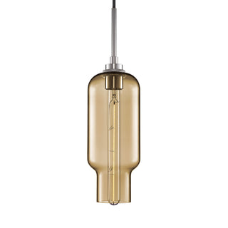Smoke Pharos Pendant Light with Polished Nickel Luxe Cord Set