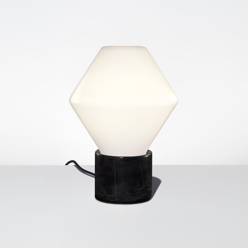 The Trove Opalia Table Lamp Featuring a Black Marble Base