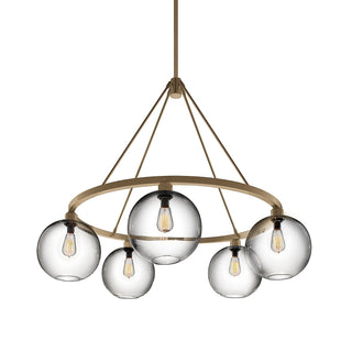 Satin Brass Solitaire Chandelier (240V)