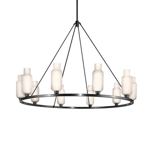 Sola 60 Custom Chandelier with Opaline Pharos Glass (Up)
