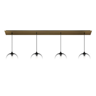 Antiqued Brass Linear-4 Canopy