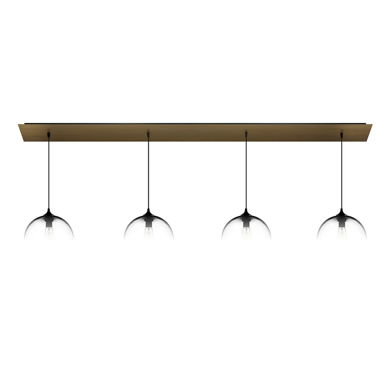 Antiqued Brass Linear-4 Canopy
