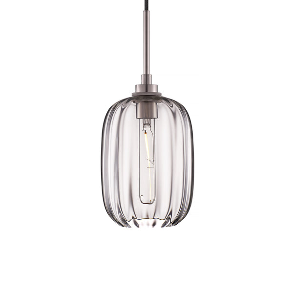 Crystal Optique Balon Pendant Light with Polished Nickel Luxe Cord Set
