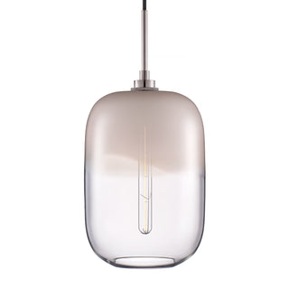 Opaline Ombra Balon Pendant Light with Polished Nickel Luxe Cord Set