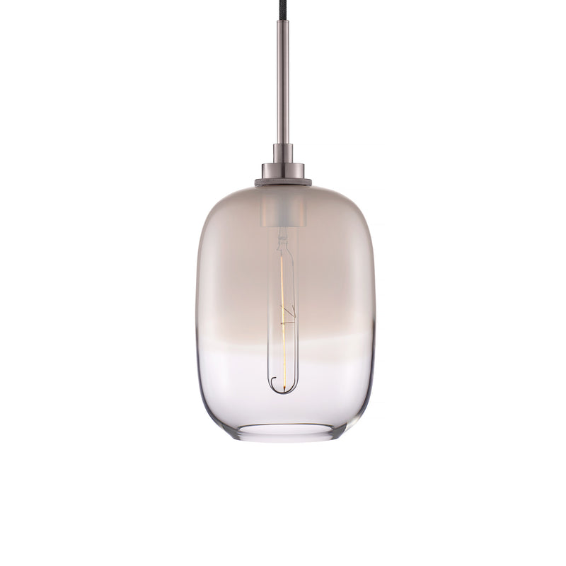 Opaline Ombra Balon Pendant Light with Polished Nickel Luxe Cord Set