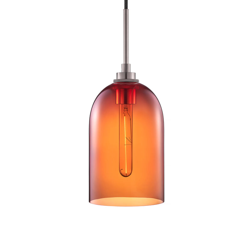 Cardinal Cloche Pendant Light with Polished Nickel Luxe Cord Set