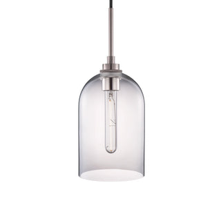 Crystal Cloche Pendant Light with Polished Nickel Luxe Cord Set