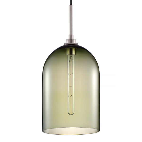 Moss Cloche Grand Pendant Light with Polished Nickel Luxe Cord Set