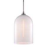 Opaline Cloche Grand Pendant Light with Polished Nickel Luxe Cord Set
