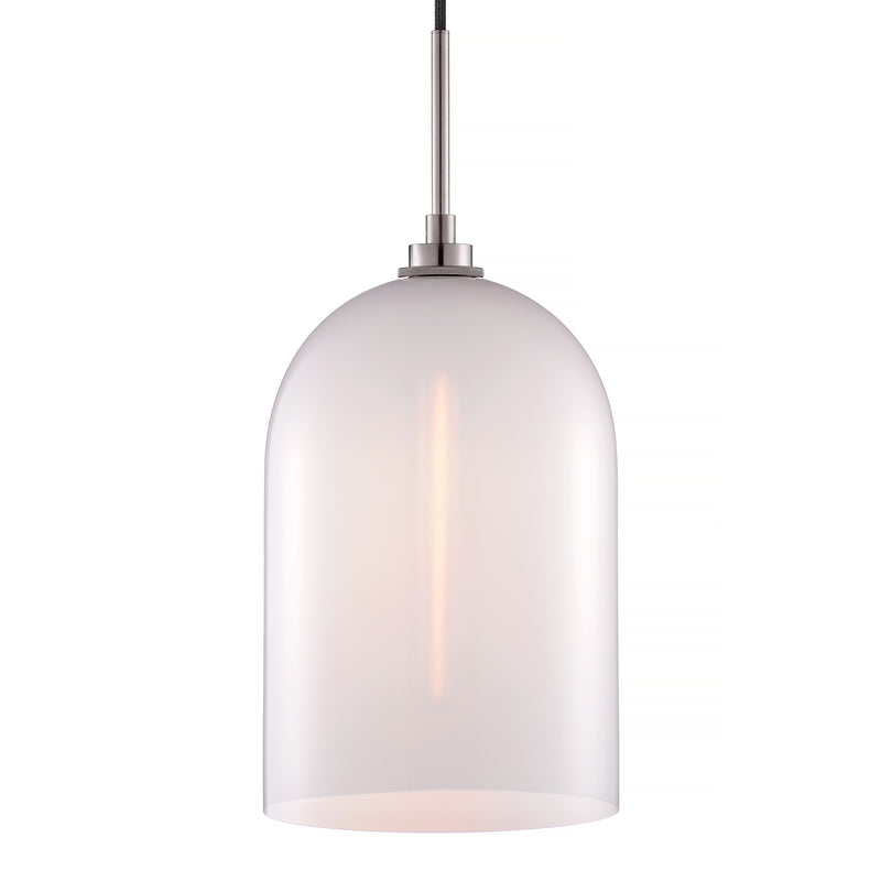 Opaline Cloche Grand Pendant Light with Polished Nickel Luxe Cord Set
