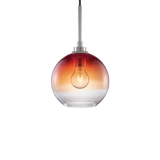  Solitaire Petite Ombra Cardinal Pendant Light with Polished Nickel Luxe Cord Set