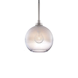  Solitaire Petite Ombra Opaline Crystal Pendant Light with Polished Nickel Luxe Cord Set