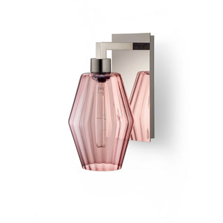 Fig Optique Marquise Petite Glass on Polished Nickel Sconce Hardware