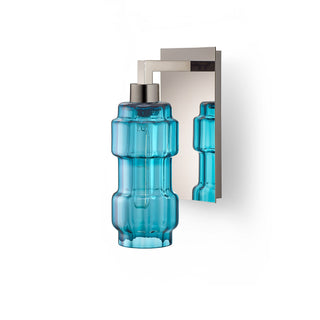 Condesa Optique Muralla Petite Glass on Polished Nickel Sconce Hardware
