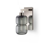 Gray Pinch Petite Glass on Polished Nickel Sconce Hardware