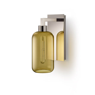 Smoke Helio Glass on Polished Nickel Sconce Hardware