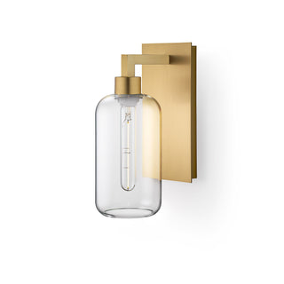 Crystal Helio Glass on Stain Brass Sconce Hardware